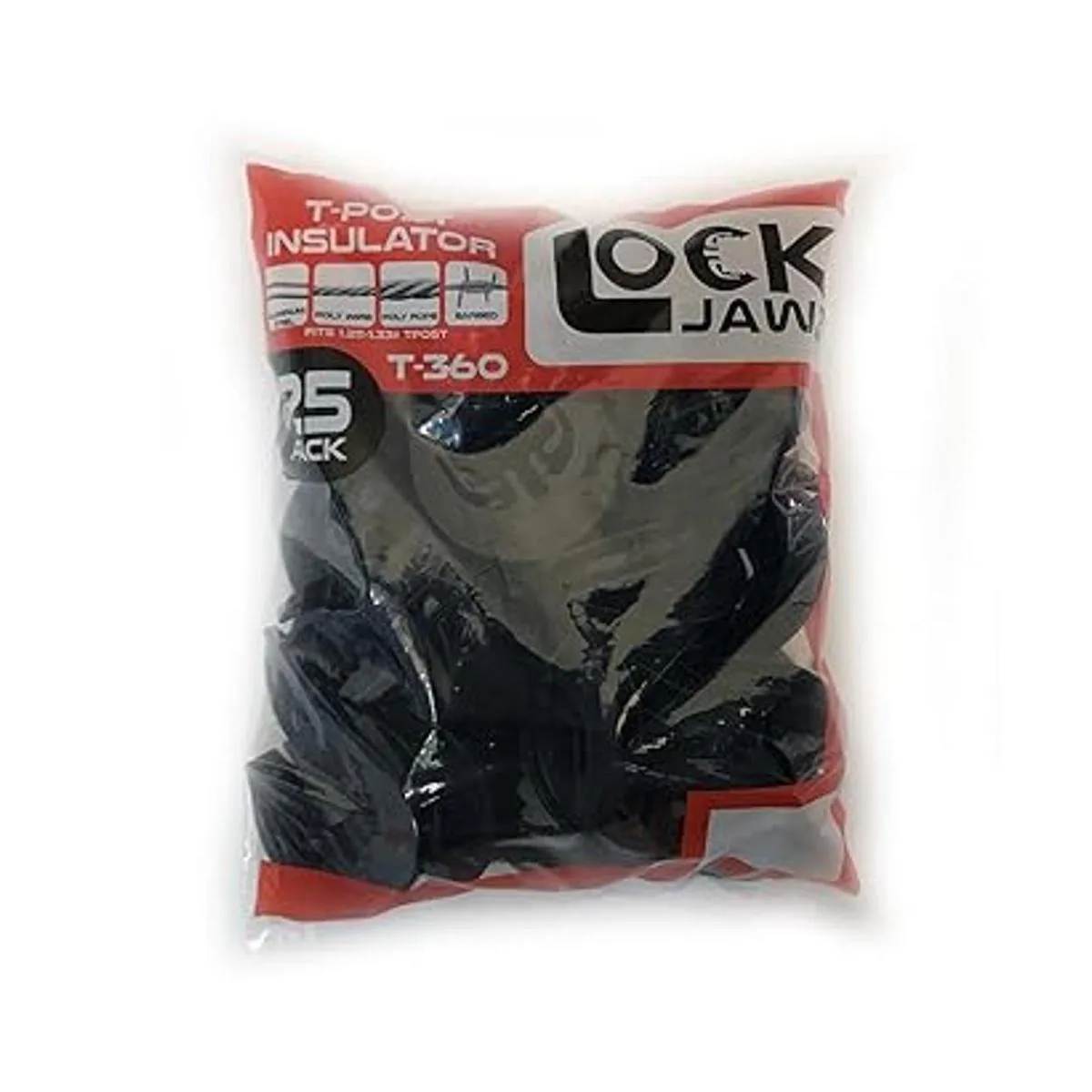 T360 Aislador eléctrico para valla en T color negro 25_5