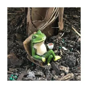 Estatua miniatura de jardín de rana 2.0 in de alto_3