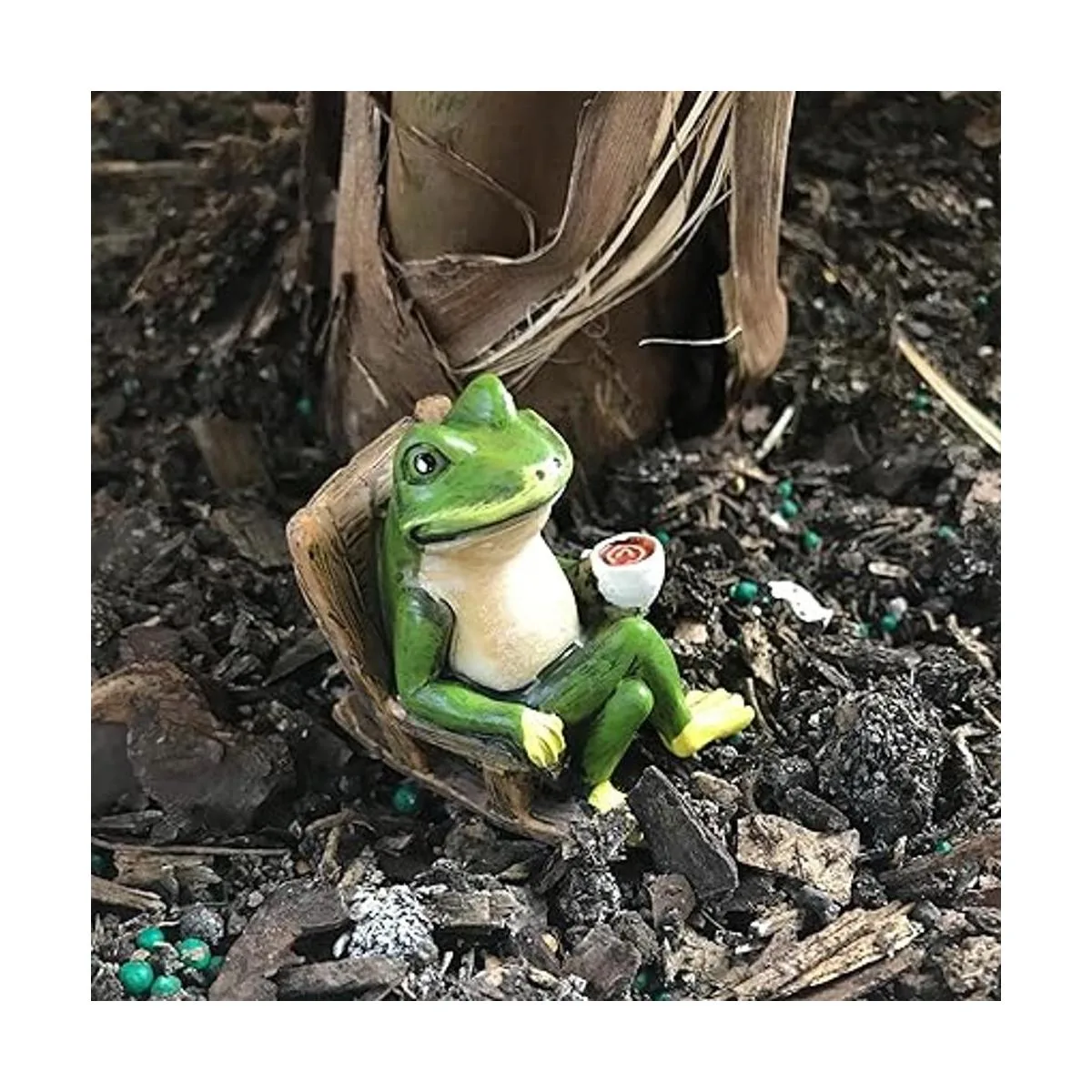 Estatua miniatura de jardín de rana 2.0 in de alto_3