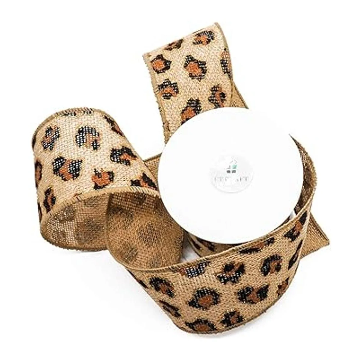 CT CRAFT LLC Cinta de arpillera con alambre de leopardo_2
