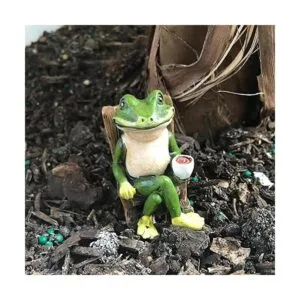 Estatua miniatura de jardín de rana 2.0 in de alto_4