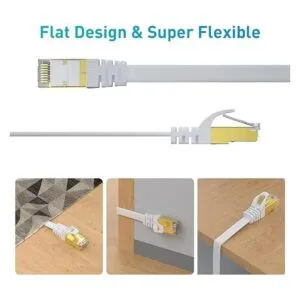 BUSOHE Cable Ethernet CAT8 de 15 pies cable de conexión_3