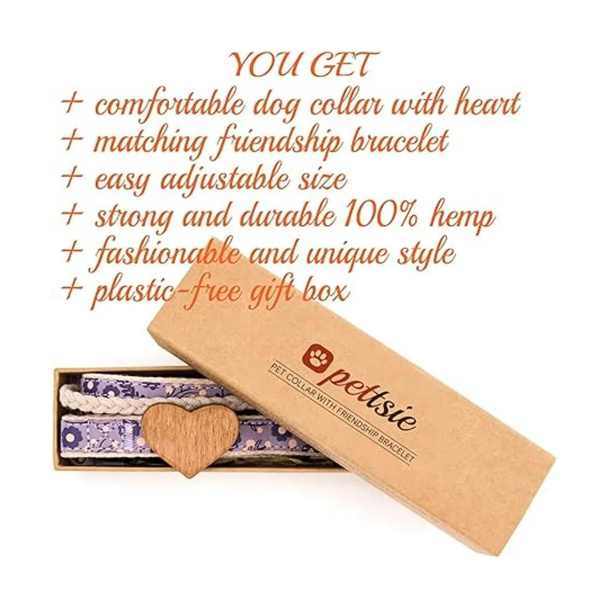 Collar de perro a juego con corazón y dueño tamaño_6