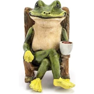 Estatua miniatura de jardín de rana 2.0 in de alto_2