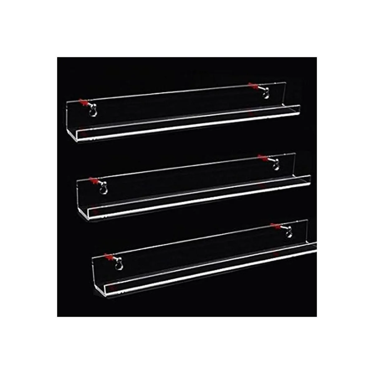 Sooyee Paquete de 3 estantes flotantes de acrílico_3