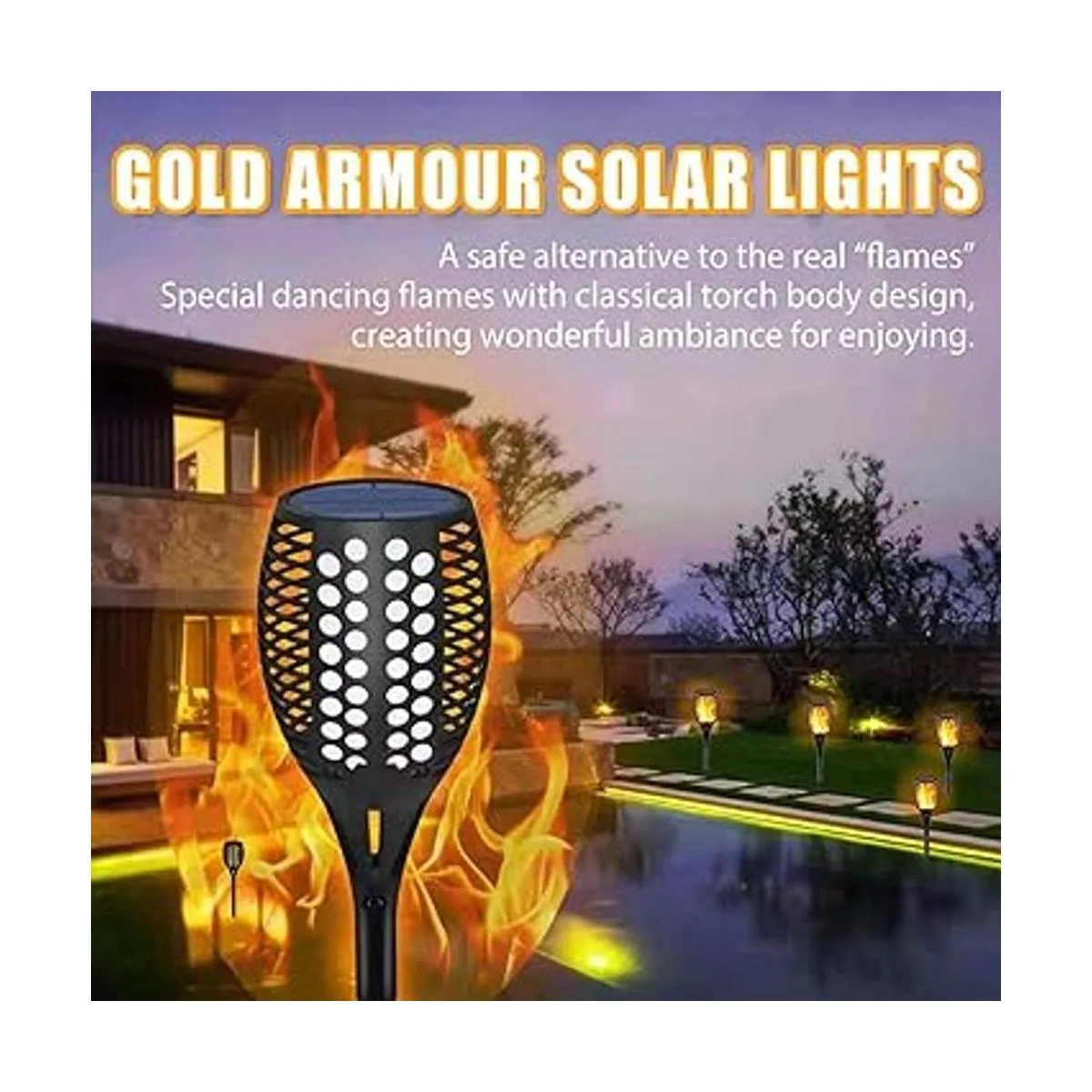 Gold Armour Luces solares para exteriores luces solares_3