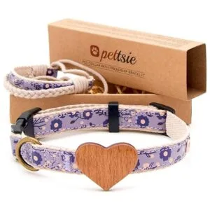 Collar de perro a juego con corazón y dueño tamaño_1