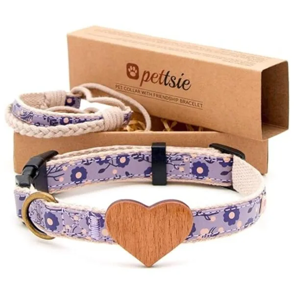 Collar de perro a juego con corazón y dueño tamaño_1