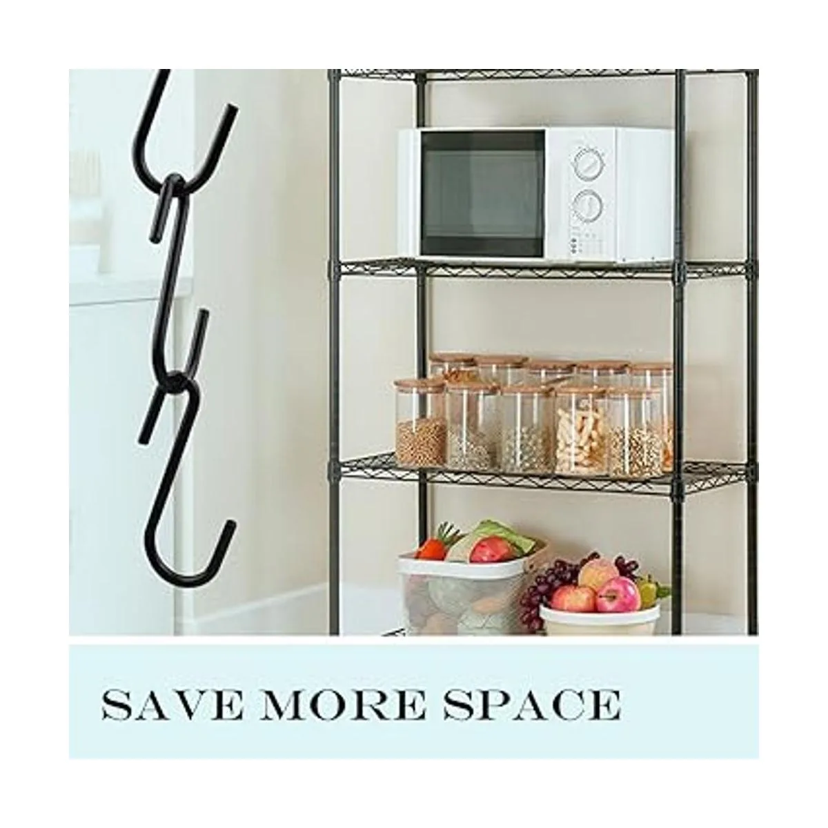 Ganchos de acero inoxidable en forma de S para colgar en_5