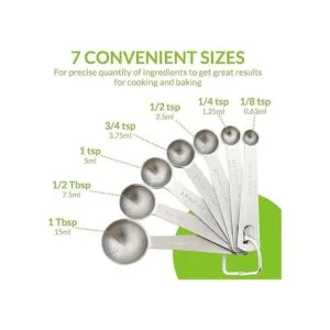 Spring Chef Cucharas medidoras redondas de acero_3