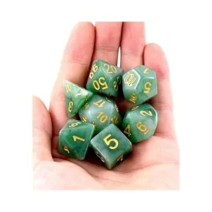 HDdais Juegos de dados poliédricos DND de 7 dados de jade_2