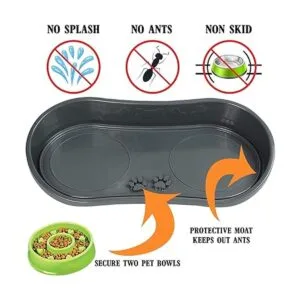 Bandeja antideslizante para mascotas con 2 cuencos lentos_6