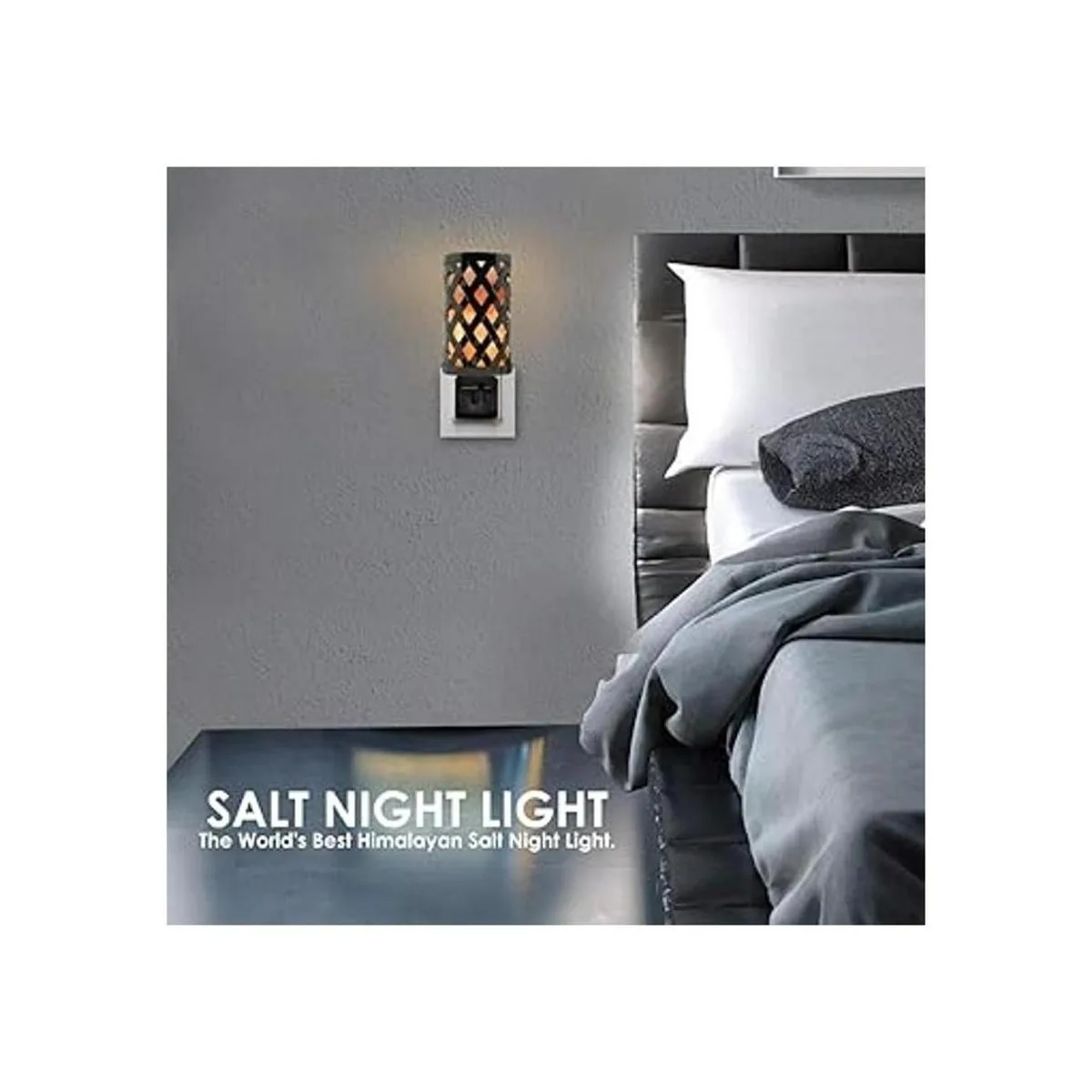 Himalayan Glow Lámpara de pared de sal natural con trozos_3