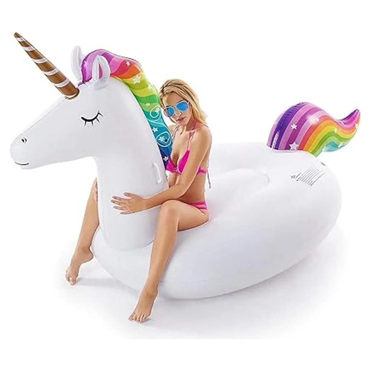 Jasonwell Flotador inflable gigante de unicornio para_6
