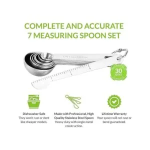 Spring Chef Cucharas medidoras redondas de acero_2