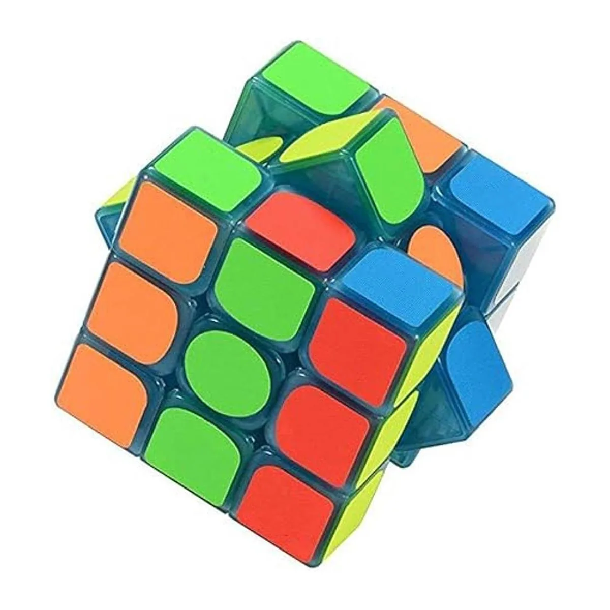 Cubo de velocidad fluorescente azul de 3 x 3 pulgadas que_4