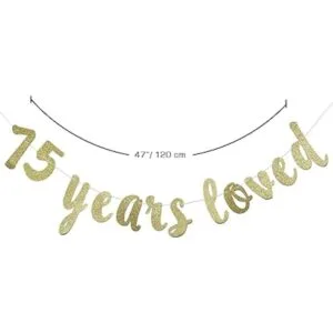 Banner de 75 años de amor Feliz cumpleaños 75_2