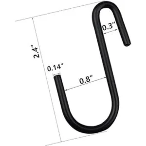 Ganchos de acero inoxidable en forma de S para colgar en_2