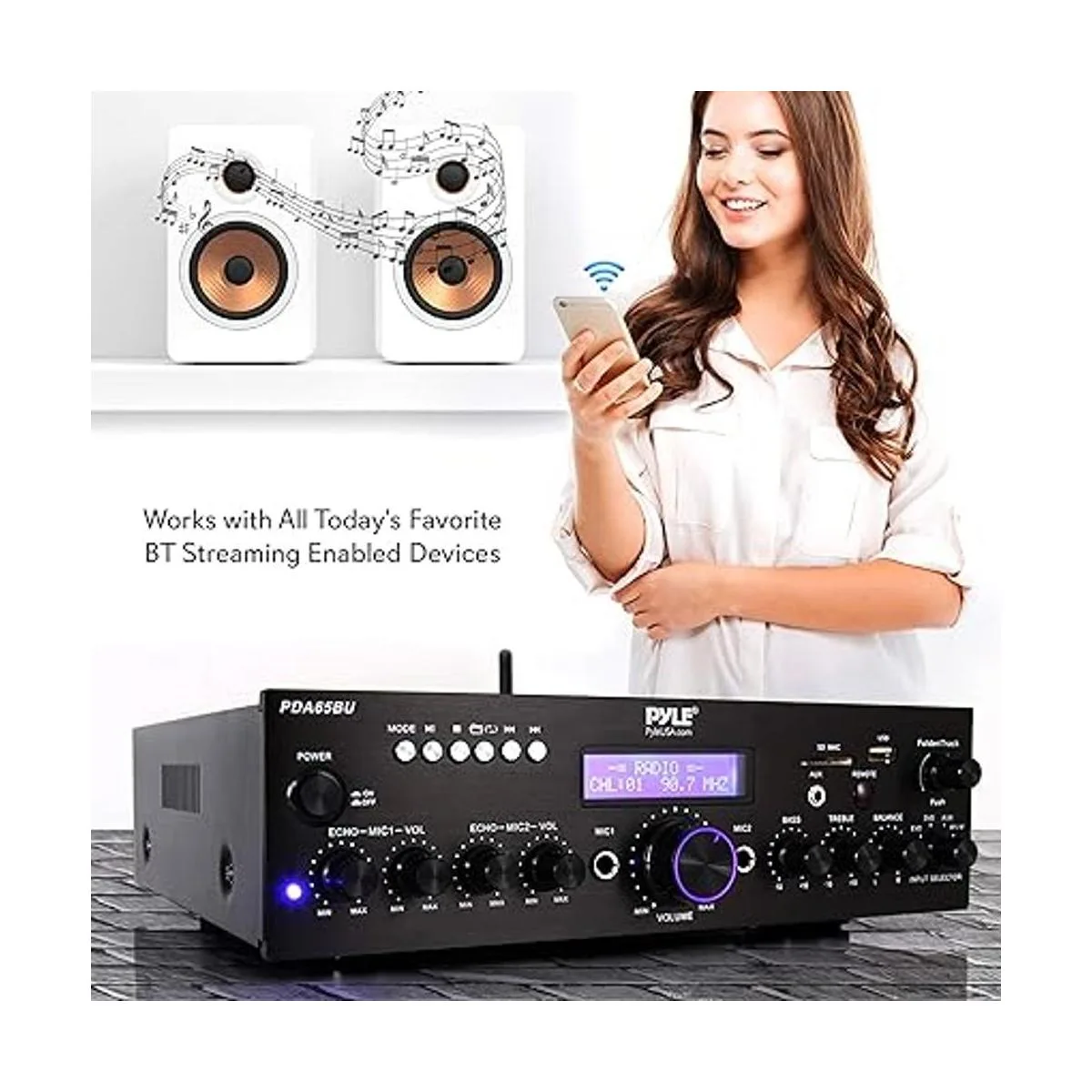 Sistema de amplificador de potencia Bluetooth inalámbrico_3