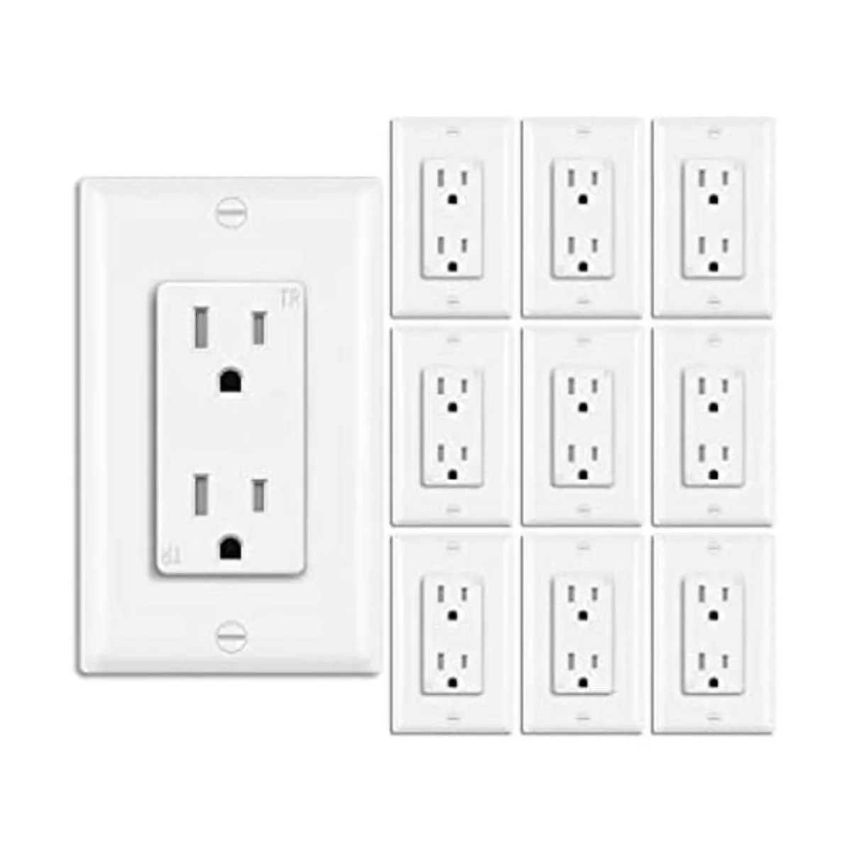 BESTTEN Toma de receptáculo de decoración resistente a_1