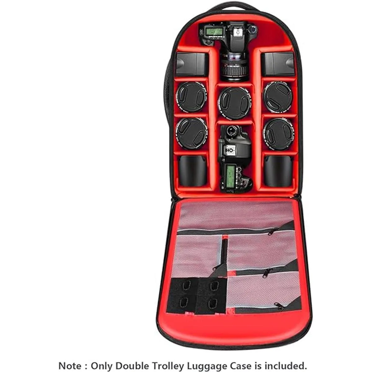 Neewer Mochila convertible 2 en 1 para cámara con ruedas_3