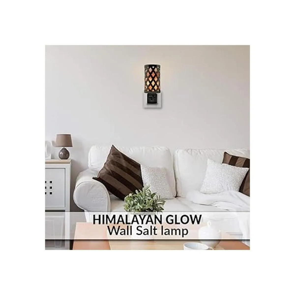 Himalayan Glow Lámpara de pared de sal natural con trozos_7