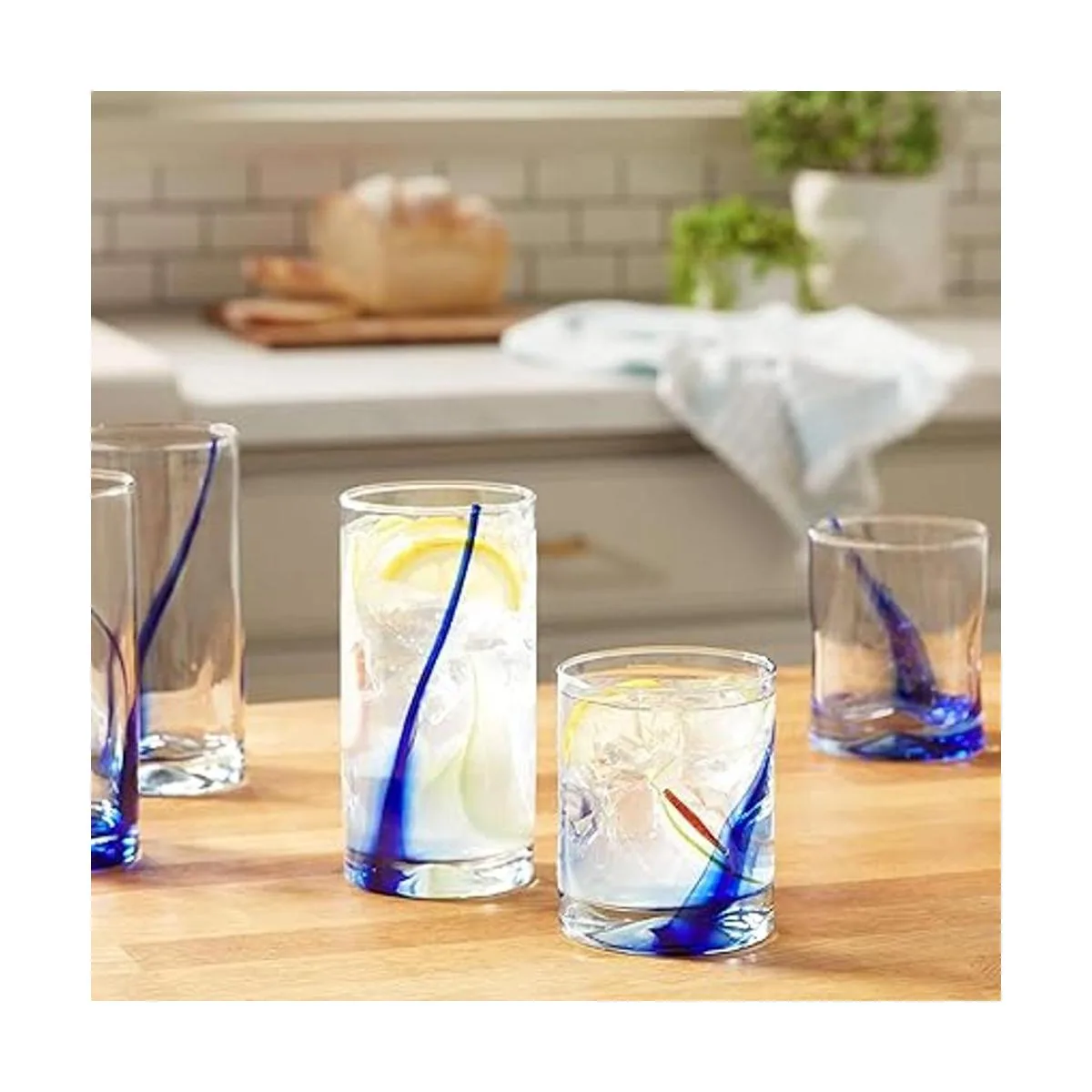 Libbey Blue Ribbon Impressions Juego de vasos y rocas de_4