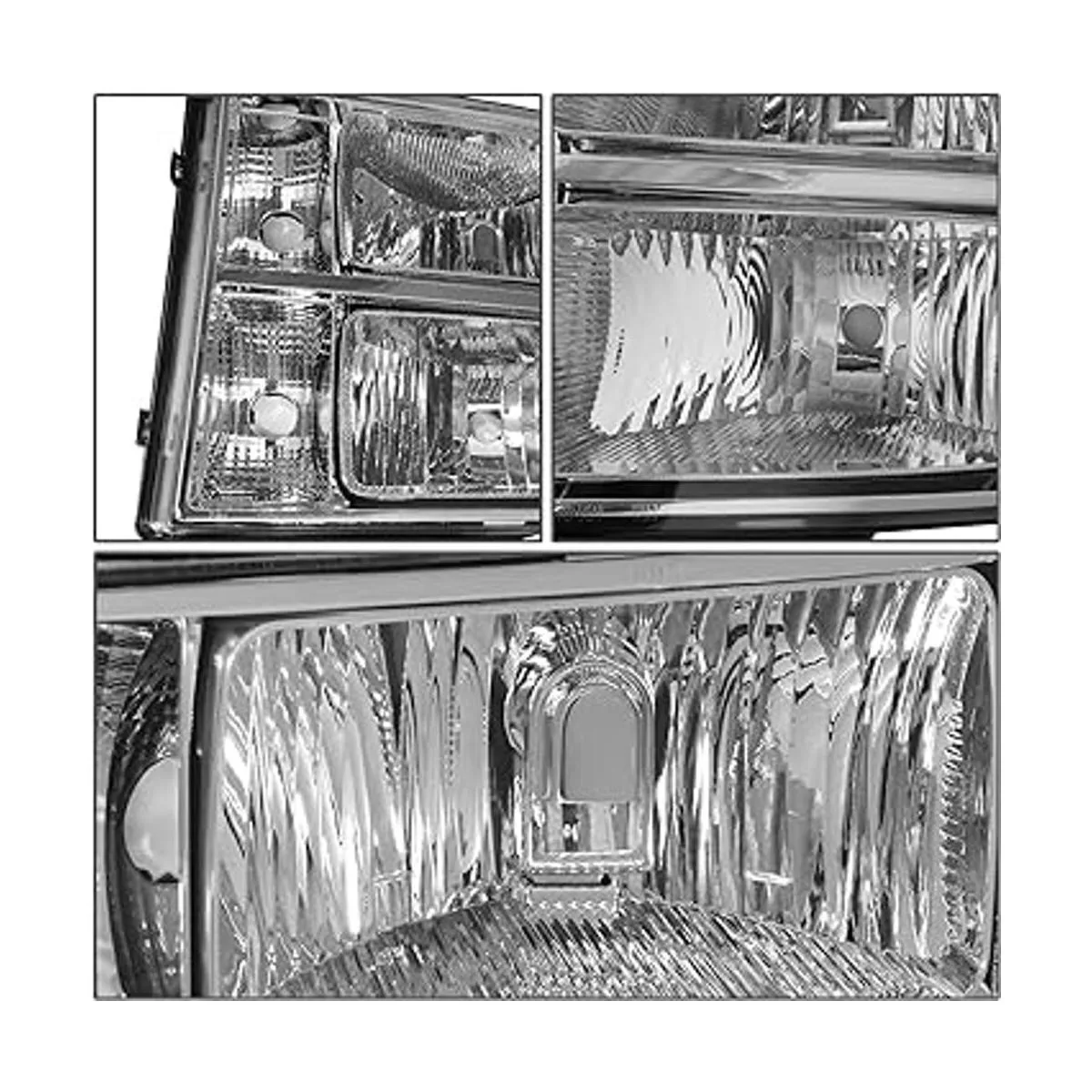 DNA Motoring HLOHGMCSIE07CHCL1 Faros de repuesto cromados_3