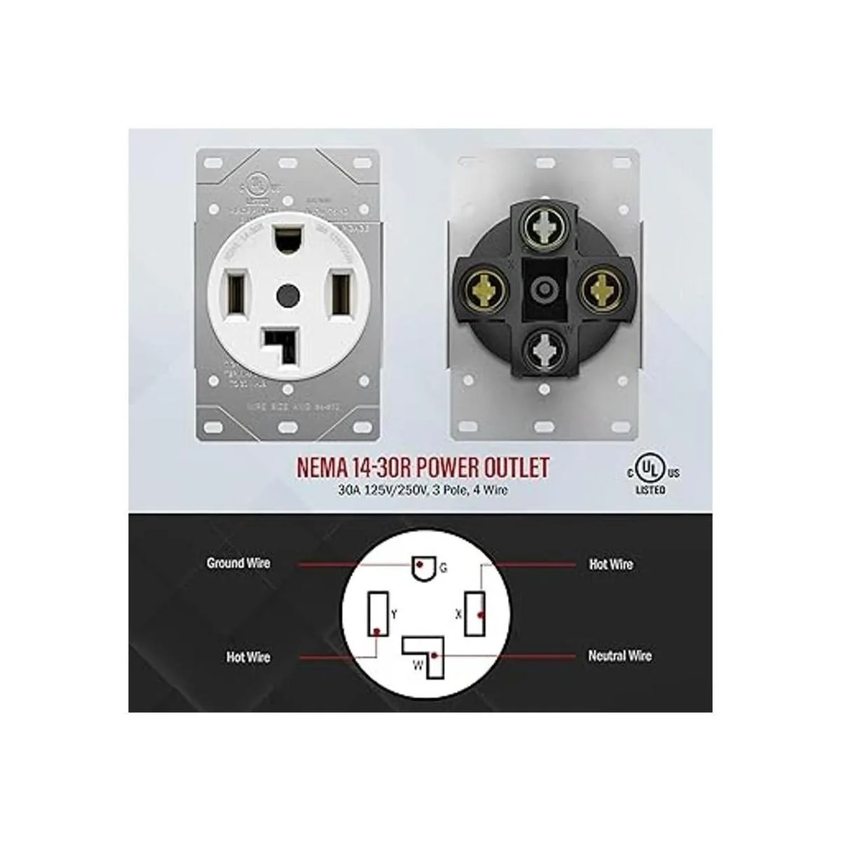 Enerlites Toma de corriente para secadora 30 A NEMA_2