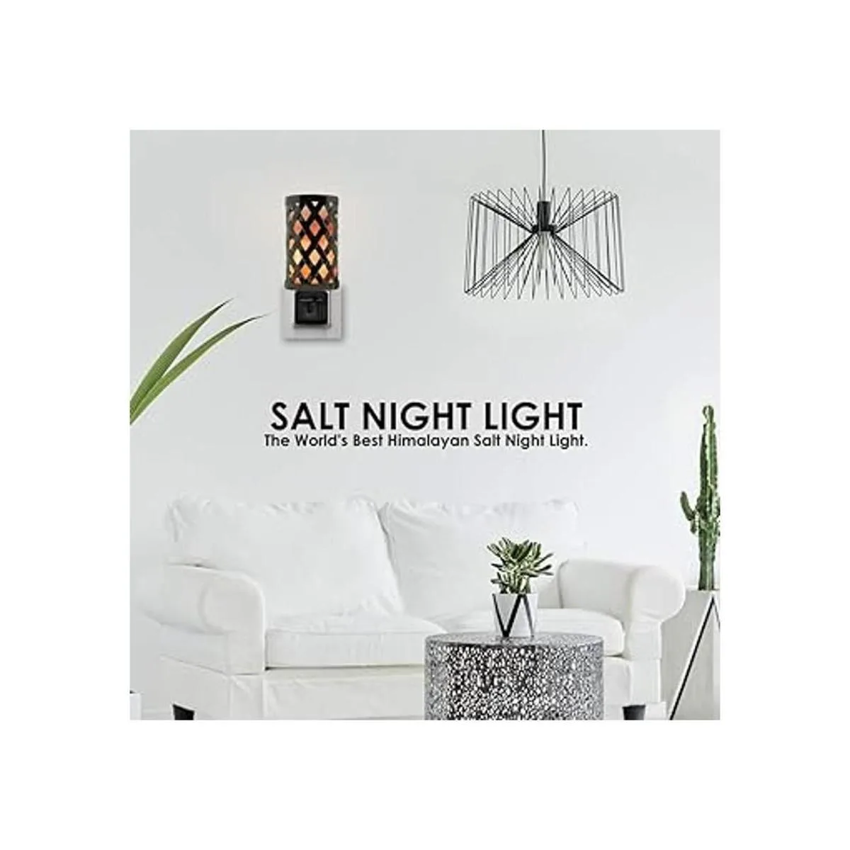 Himalayan Glow Lámpara de pared de sal natural con trozos_5