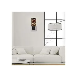 Himalayan Glow Lámpara de pared de sal natural con trozos_4