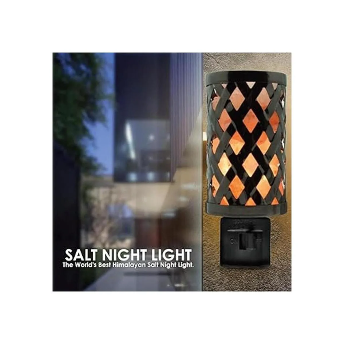 Himalayan Glow Lámpara de pared de sal natural con trozos_2