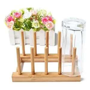 Escurridor de platos de madera de bambú para escurridor de_5