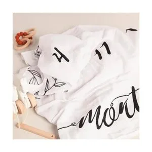 Manta de hitos mensual orgánica para bebé niño o niña_6