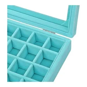 Ivosmart Caja organizadora de cristal de terciopelo para_5
