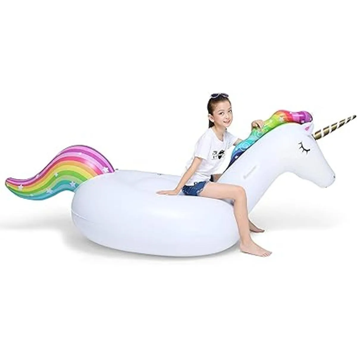 Jasonwell Flotador inflable grande de unicornio para_4