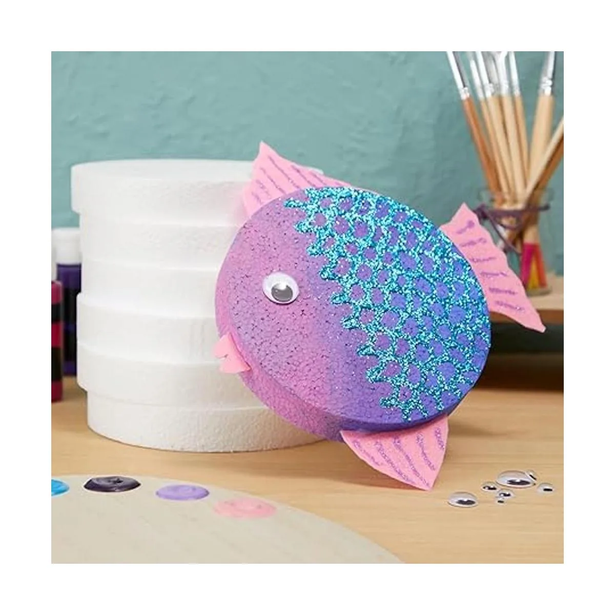 Paquete de 12 círculos de espuma para manualidades discos_4