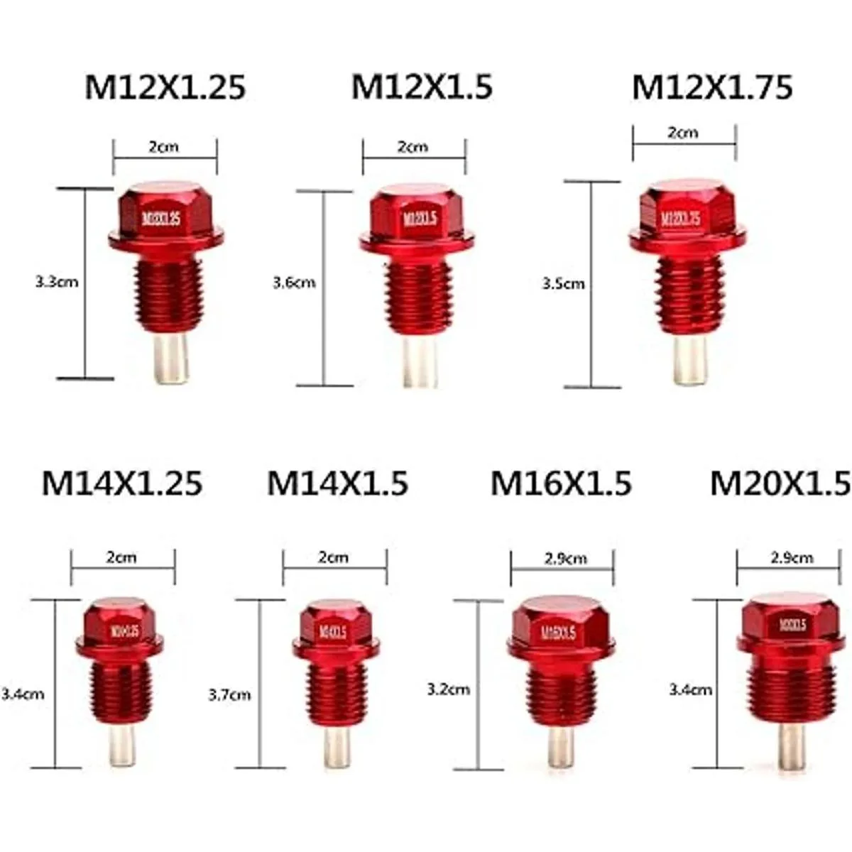 Tapón de drenaje magnético de sumidero de aceite perno de_4