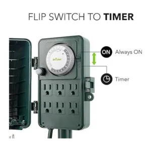BNLINK Temporizador mecánico de 24 horas para exteriores_4