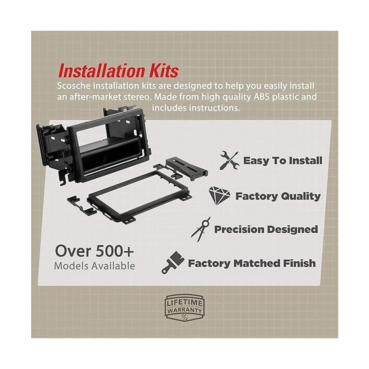 Scosche PL15UDDBN 2014 Up Polaris Slingshot doble DIN con_2