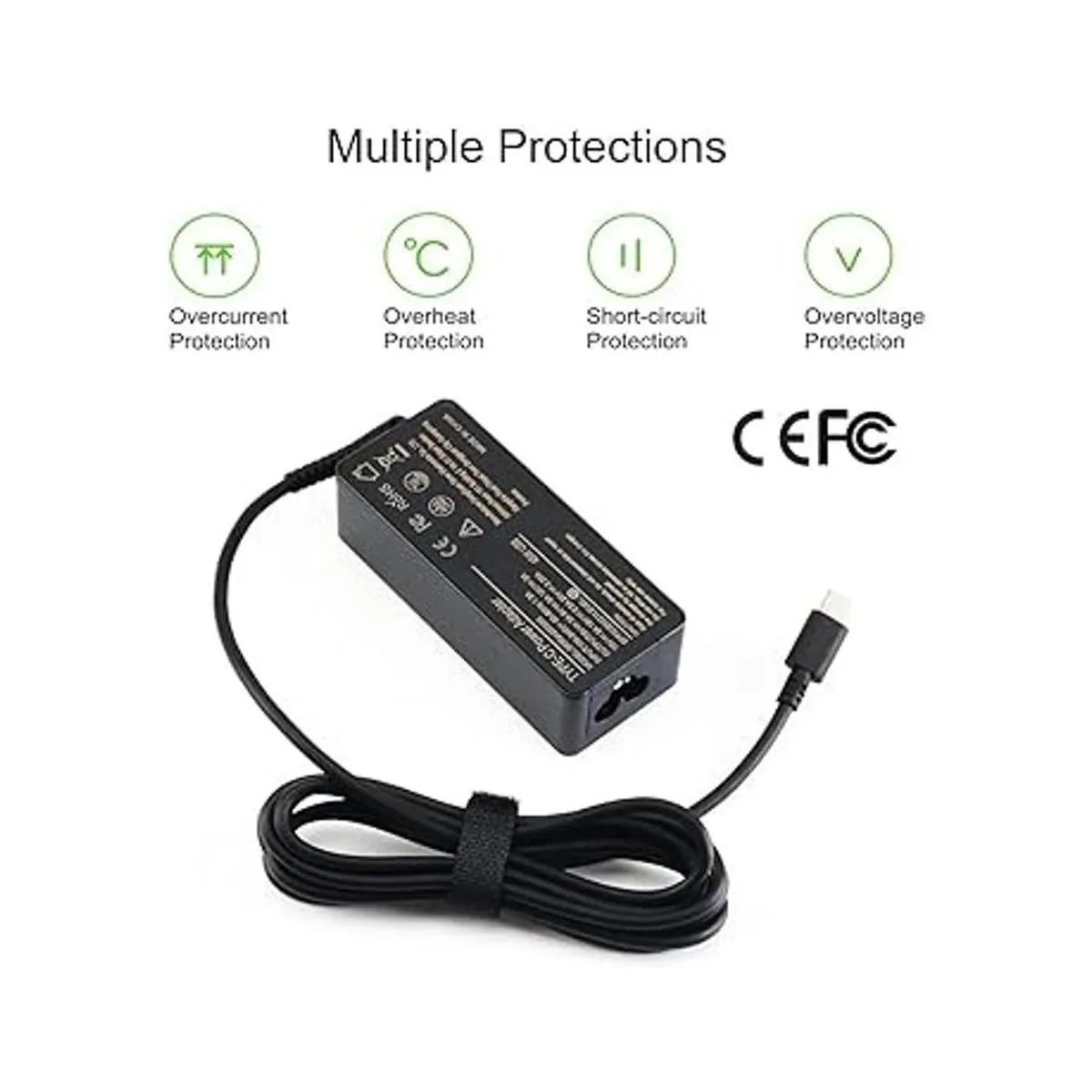 Chromebook Charger Laptop 45W USB tipo C AC Adapter para_2