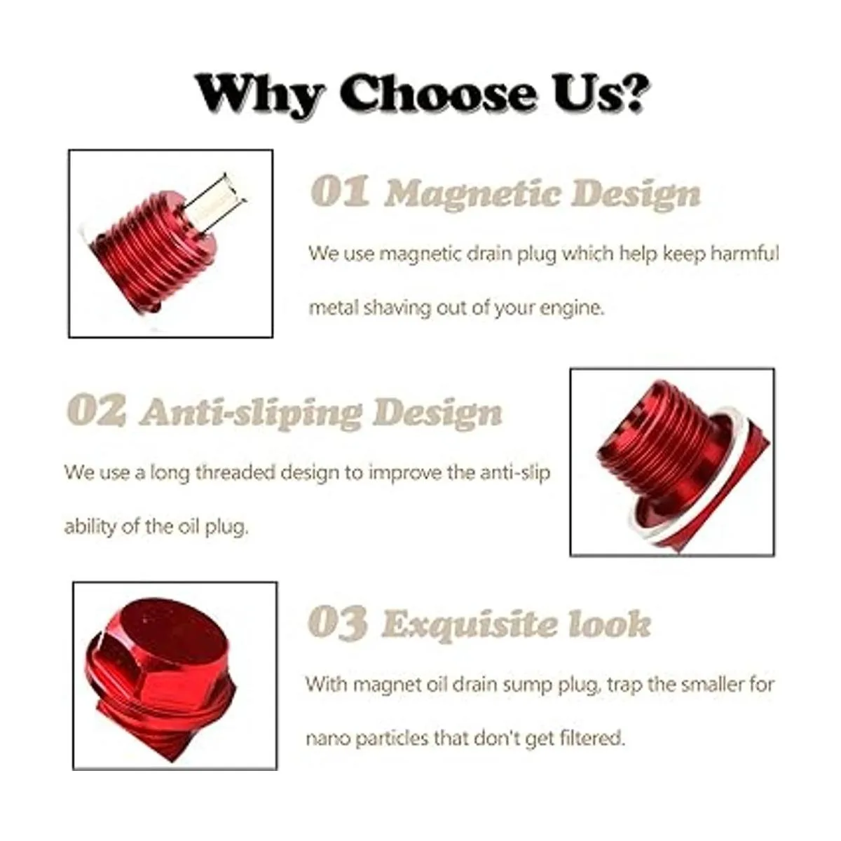 Tapón de drenaje magnético de sumidero de aceite perno de_5