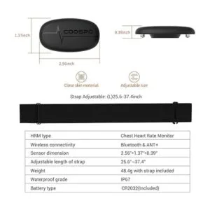 COOSPO H6 Correa de pecho para monitor de frecuencia_6
