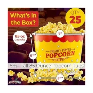 Paquete de 25 cubos de palomitas de maíz retro a prueba de_2