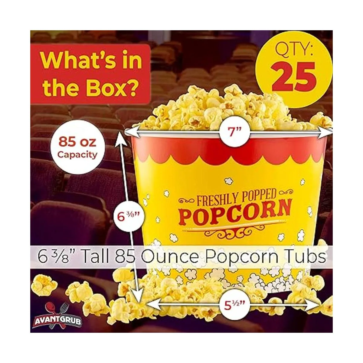 Paquete de 25 cubos de palomitas de maíz retro a prueba de_2