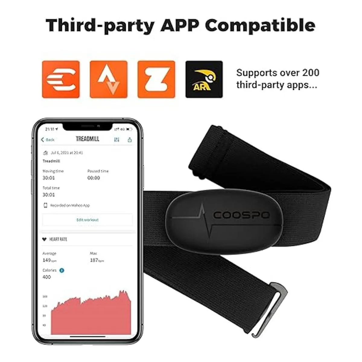 COOSPO H6 Correa de pecho para monitor de frecuencia_3