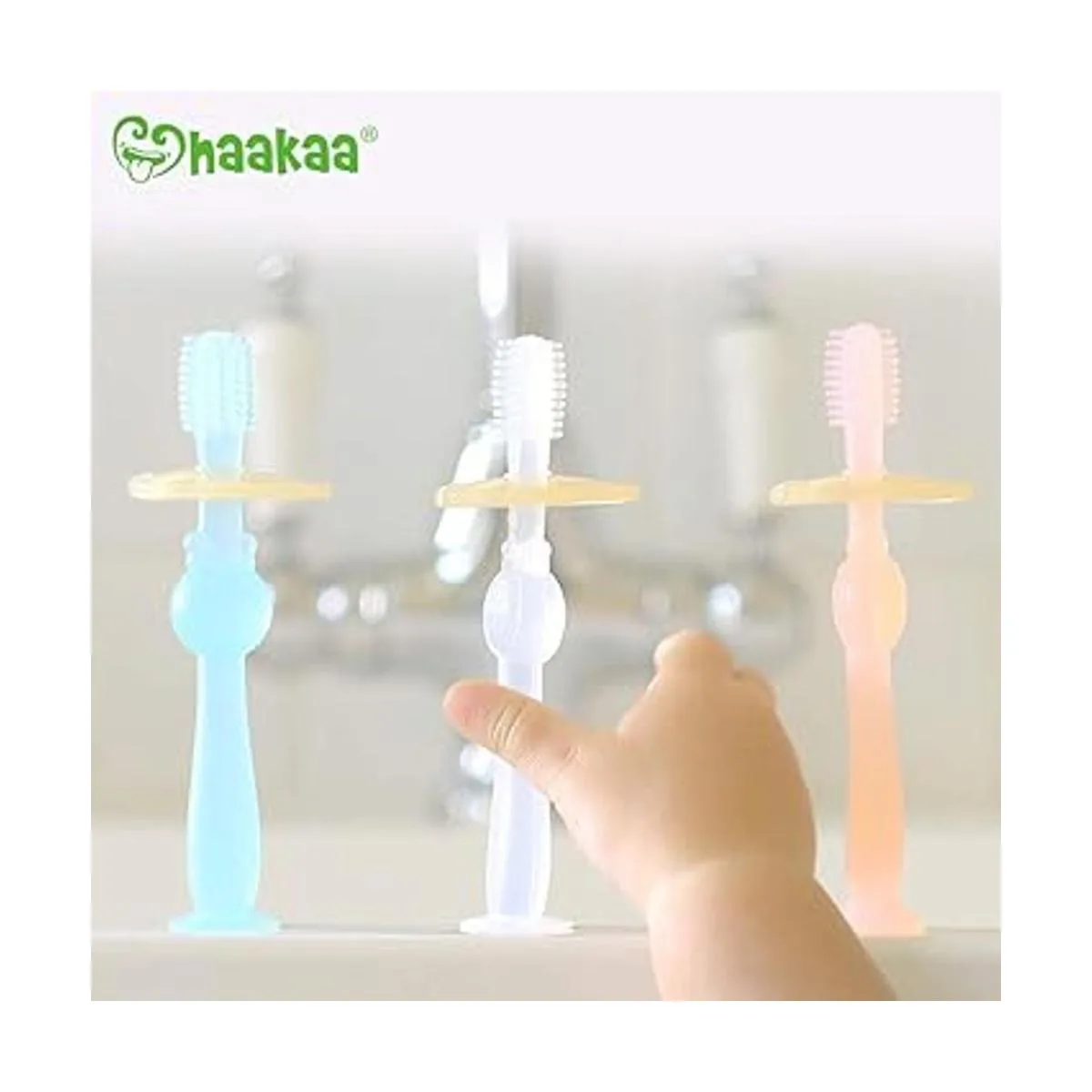 Haakaa 360 cepillo de dientes de silicona para bebé_3