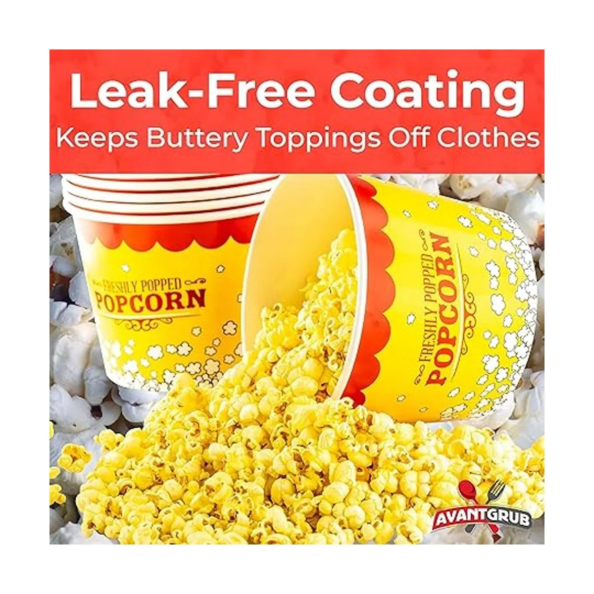 Paquete de 25 cubos de palomitas de maíz retro a prueba de_3