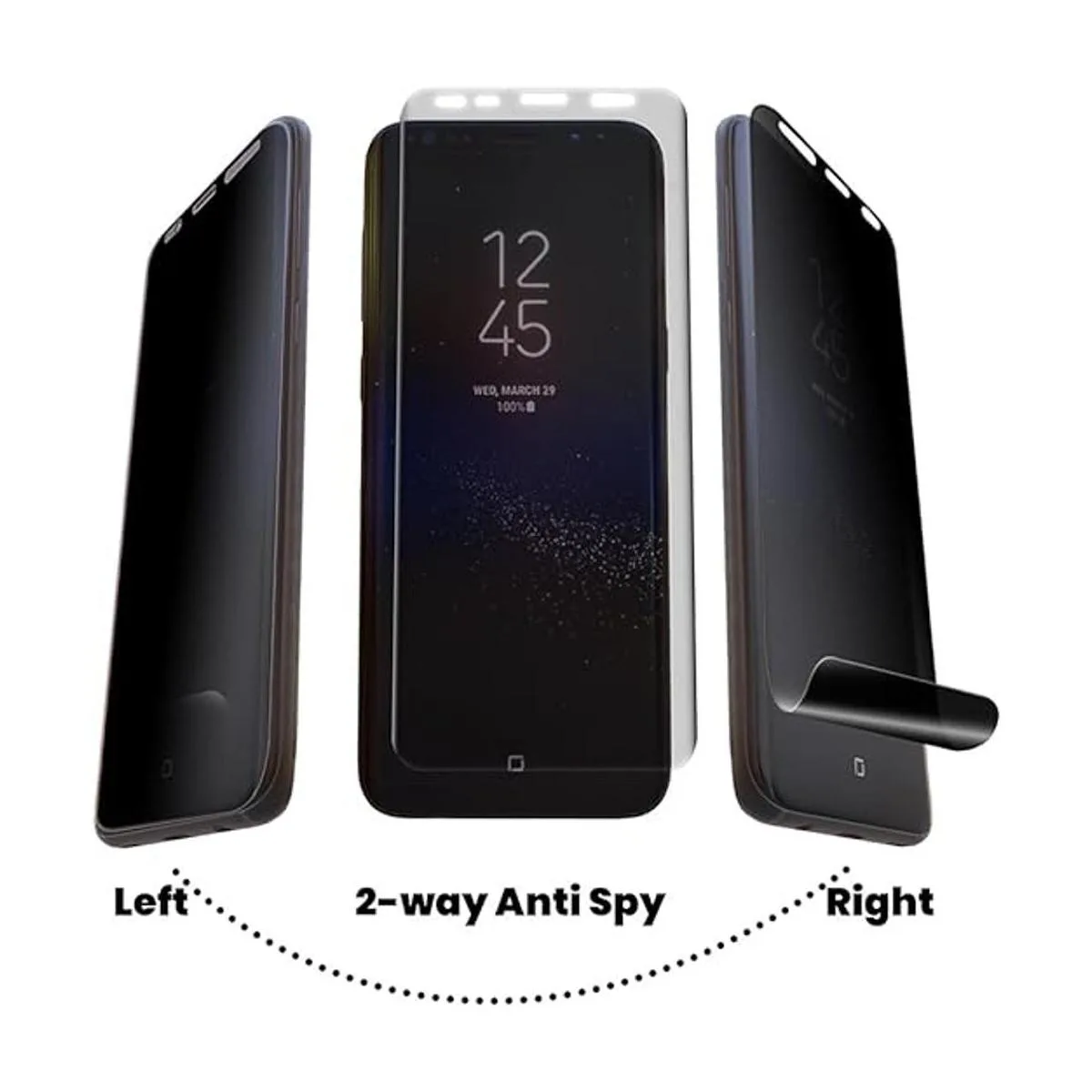 Protector de pantalla para Galaxy S8 2 vías anti espía_2