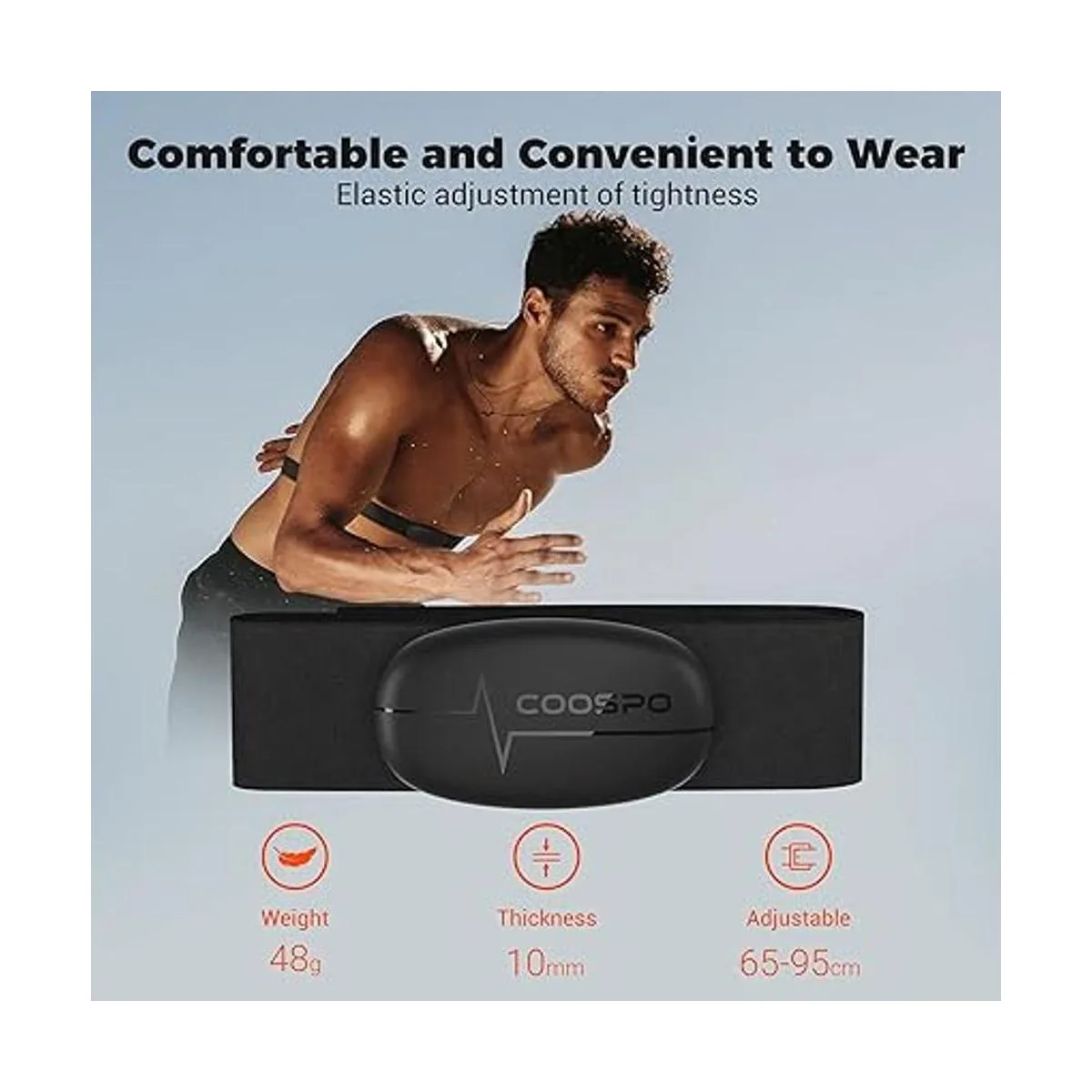 COOSPO H6 Correa de pecho para monitor de frecuencia_2